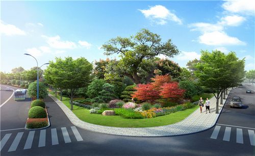 长江口北支新村沙项目市政道路景观设计效果图